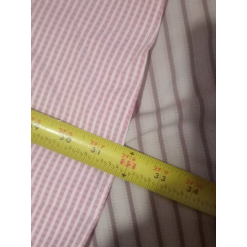 New Roundtree & Yorke Short Sleeve 2XB Pink White Check Hangout S/S Shirt NWT - Picture 13 of 13